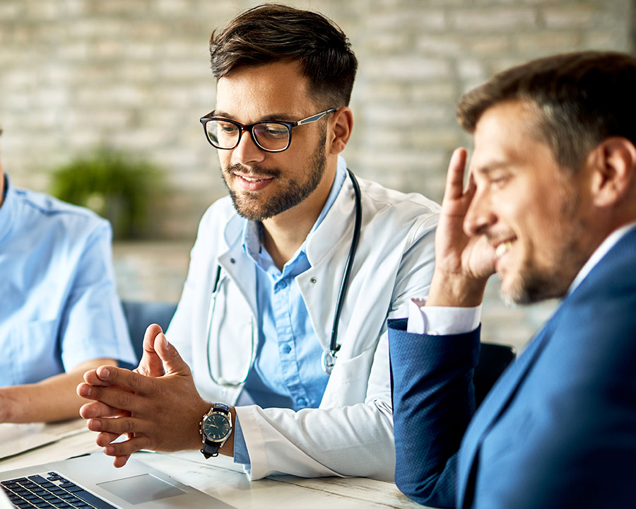 Business meeting of healthcare professionals