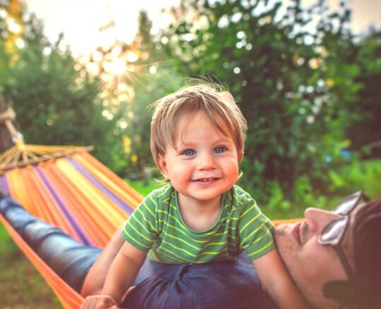 boy in hammock