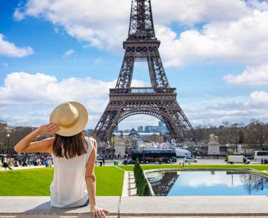girl at Eifel tower