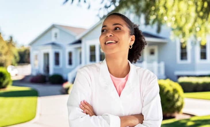 fellow in front of home